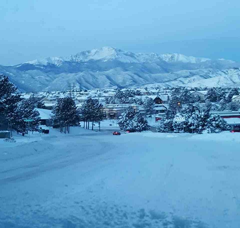 Snowy Pikes Peak