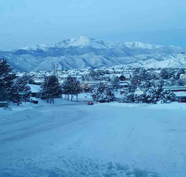 Snowy Pikes Peak