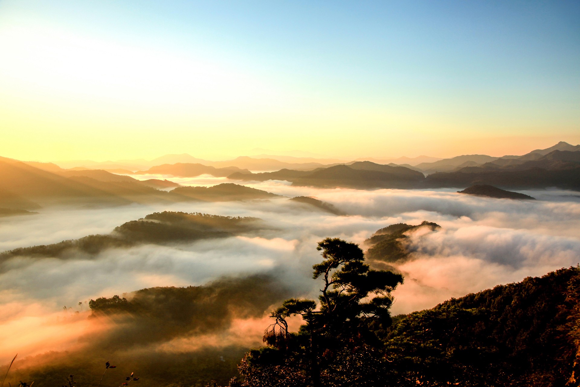 Clouds and Mountain Top