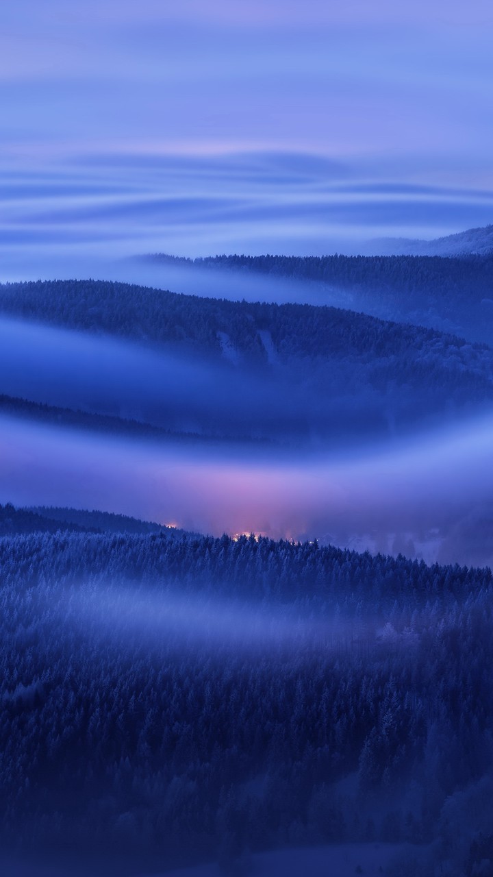 dark blue mountain