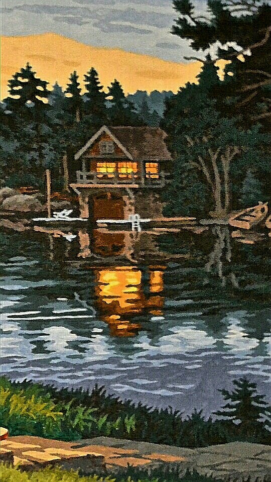 Cabane au bord d une rivière  !!!!