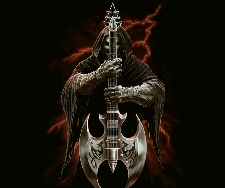 Metal rock guitar