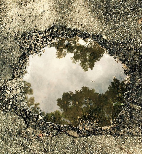 A landscape in the water