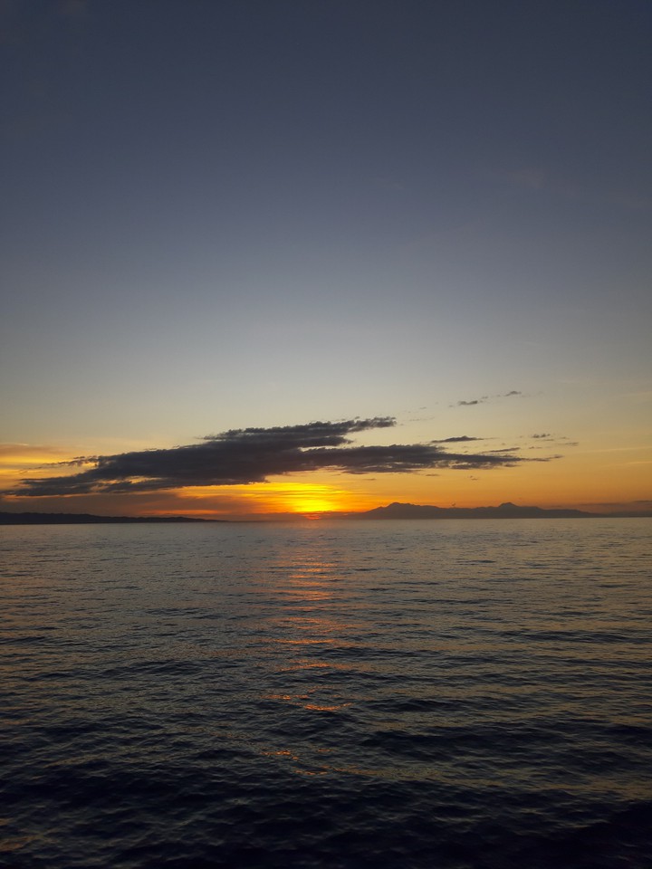 sunset in the sea
