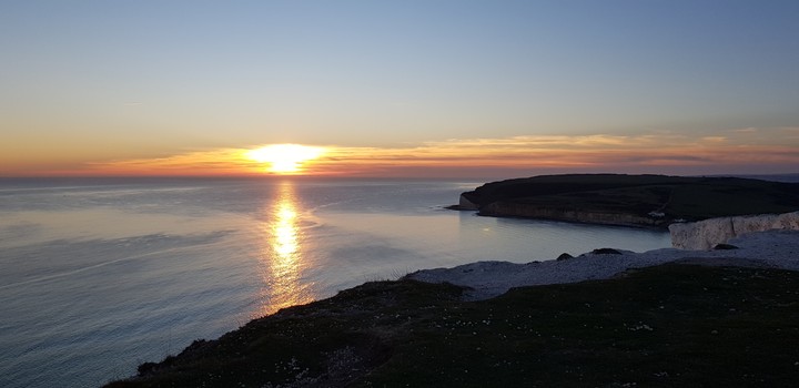 Sunset at Seven Sisters, Sussex UK