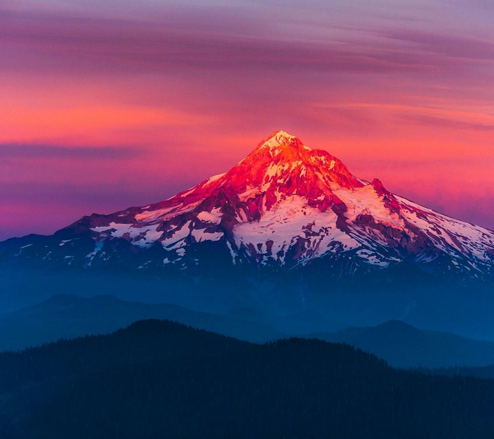 Beautiful mountain and sunset