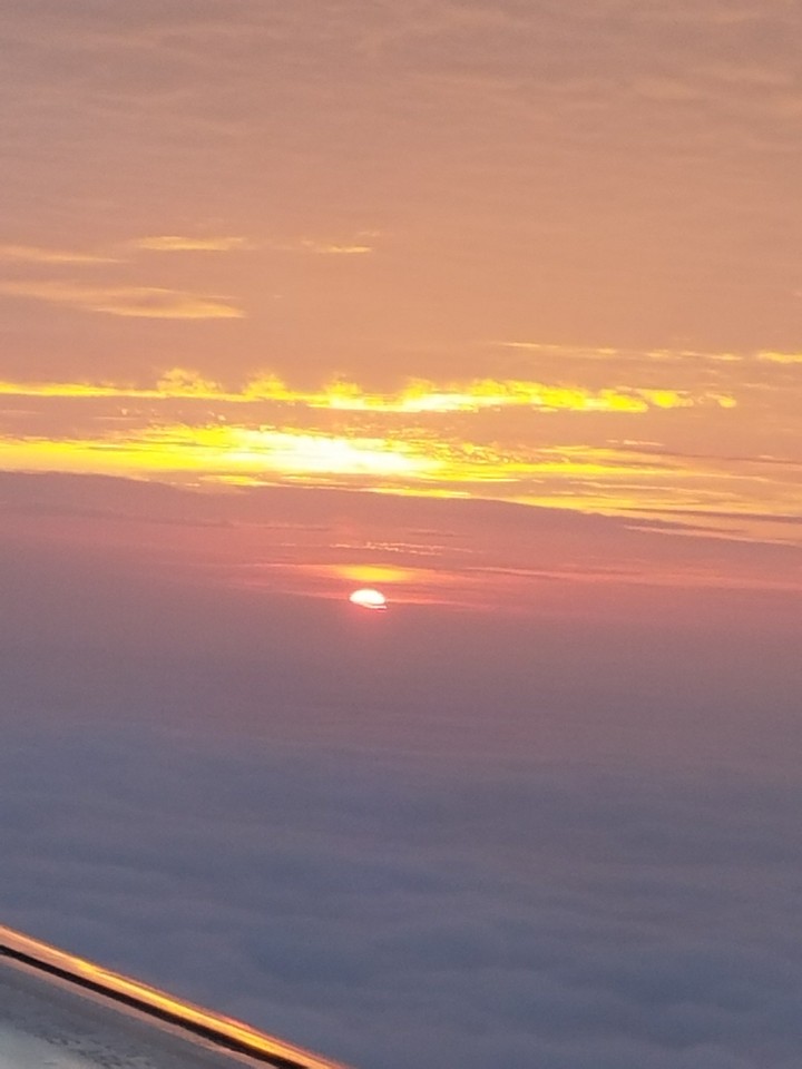 Sunrise above the clouds
