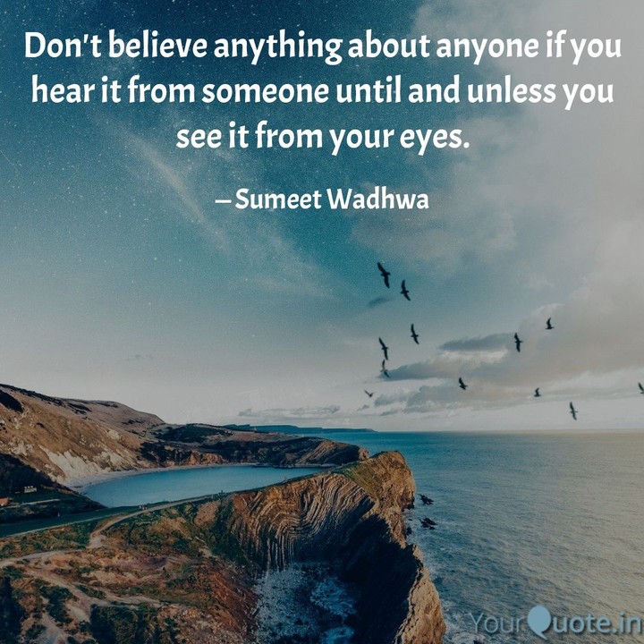 Don't believe