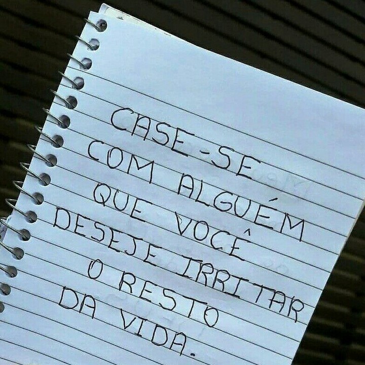 Se não. Não terá casamento! 