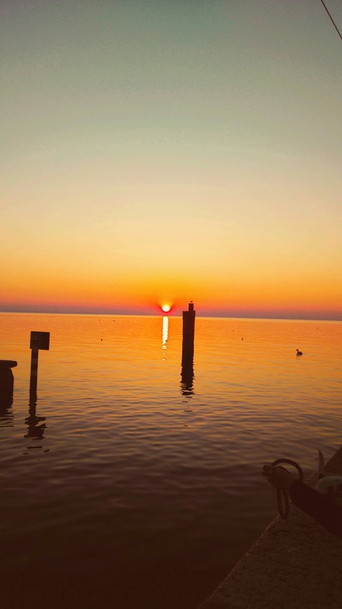 sunset on the sea