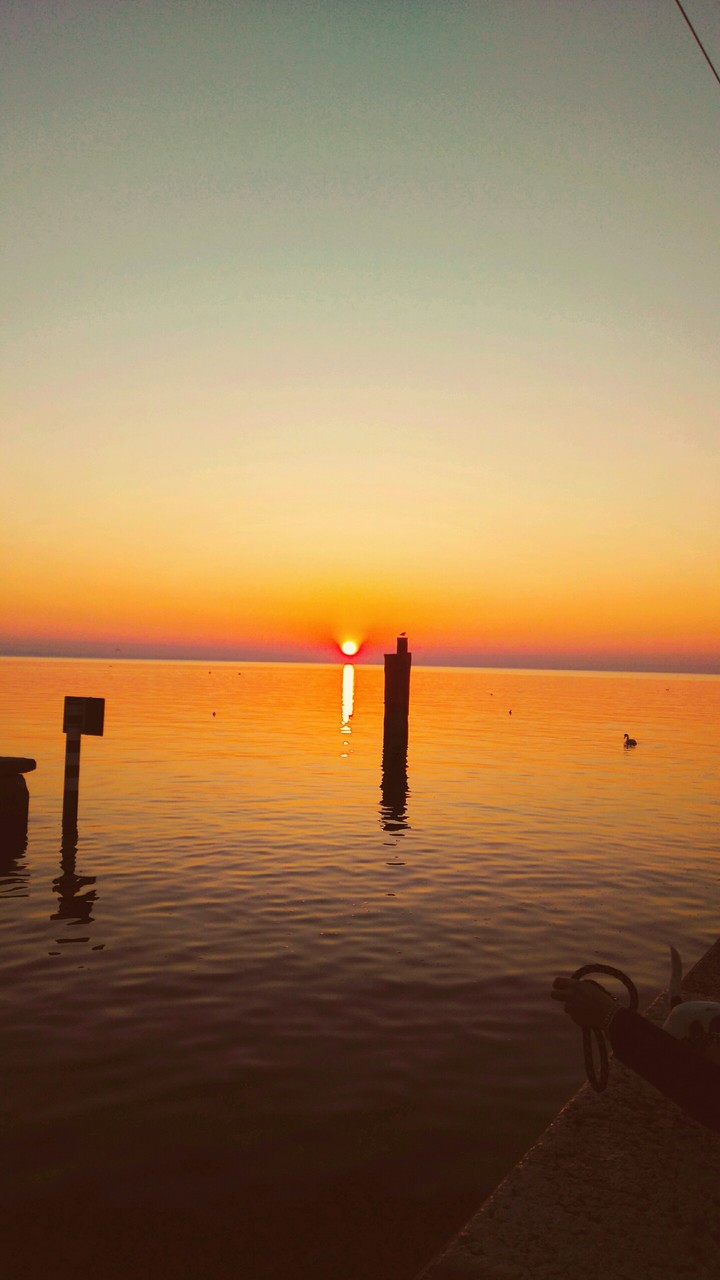 sunset on the sea