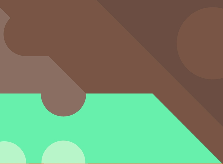 Green on brown