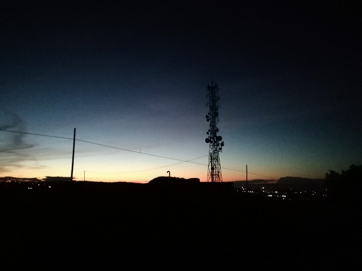 tramonto, luce, spazio, infinito
