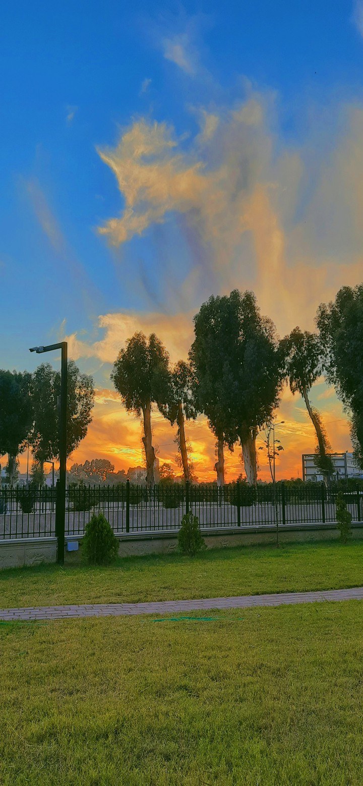 flames in sky