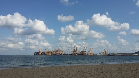 beautiful dock view from beach