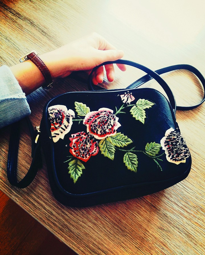Embroidery on the velvet