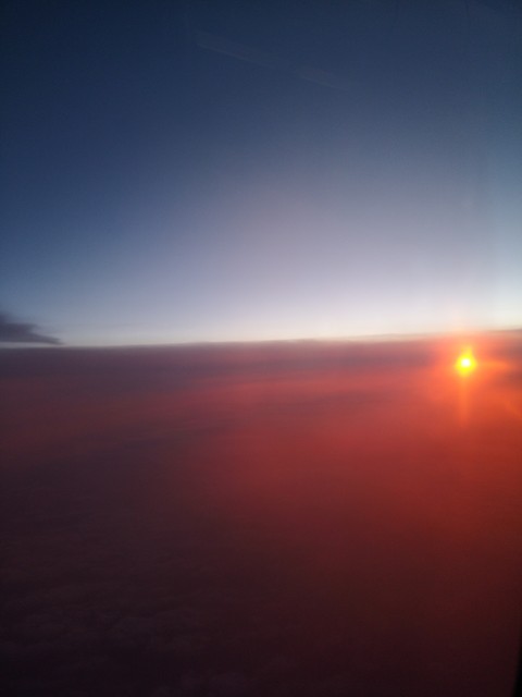 sunset from 33k feet