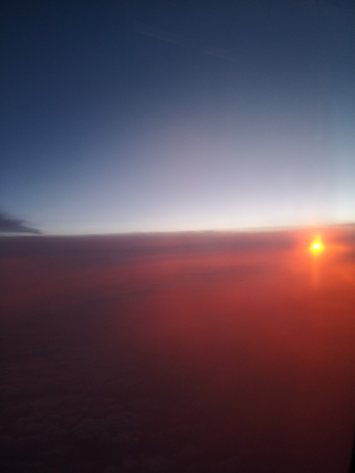 sunset from 33k feet