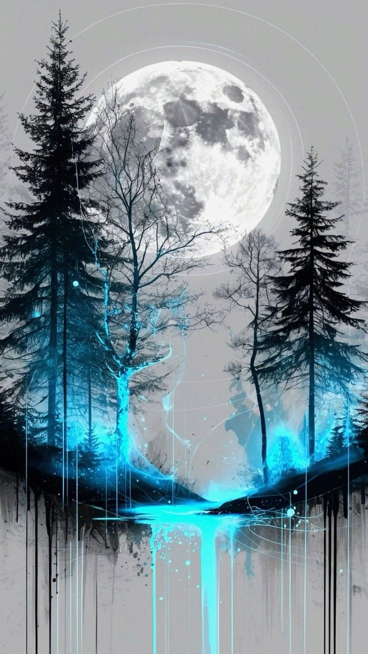 тапети paint, winter
