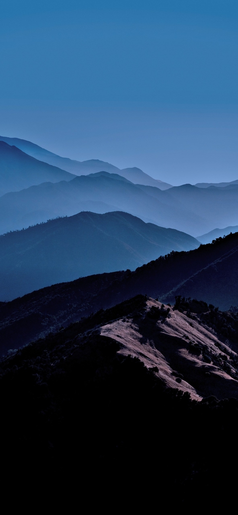 Mountains night blue