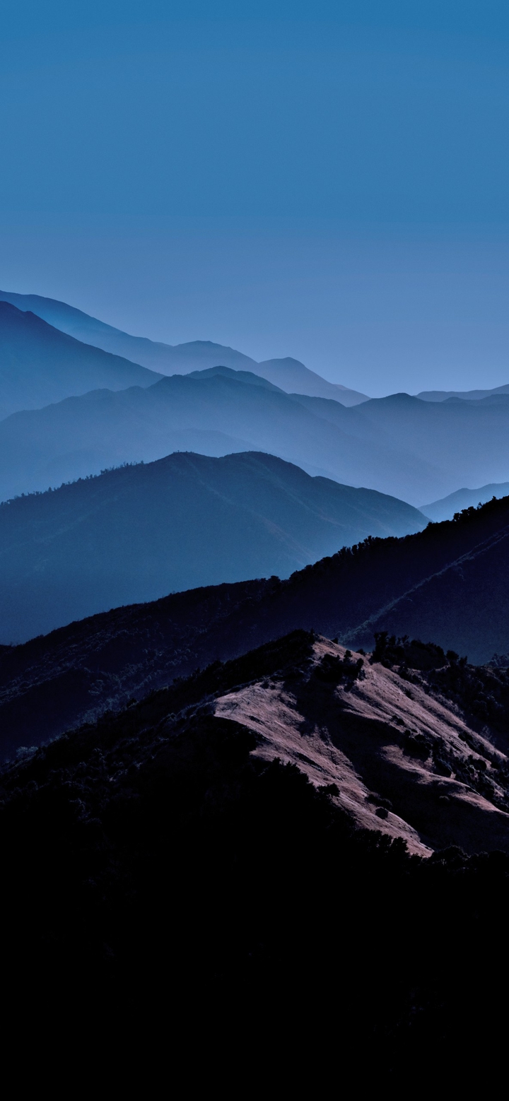 Mountains night blue