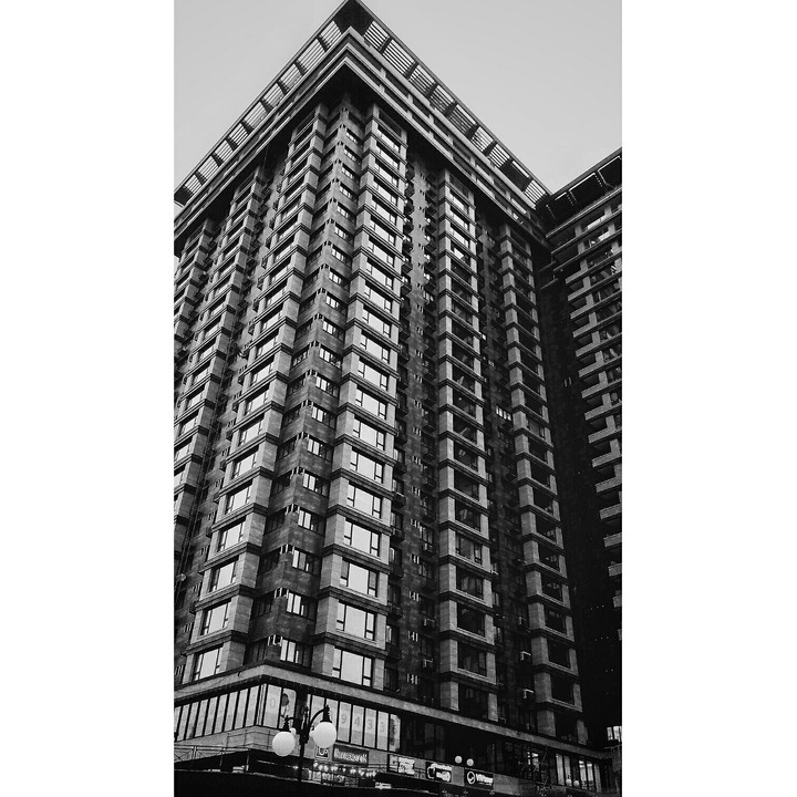 monochrome tower