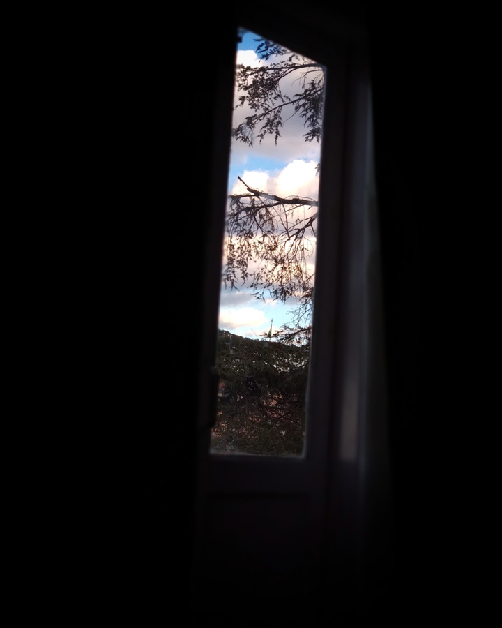 hills from window