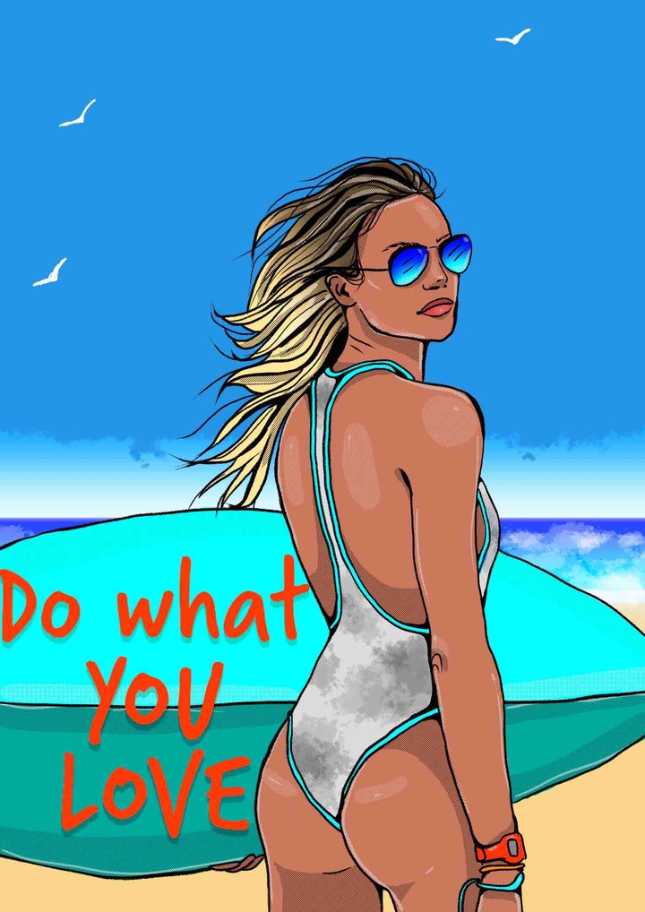 girl surfer