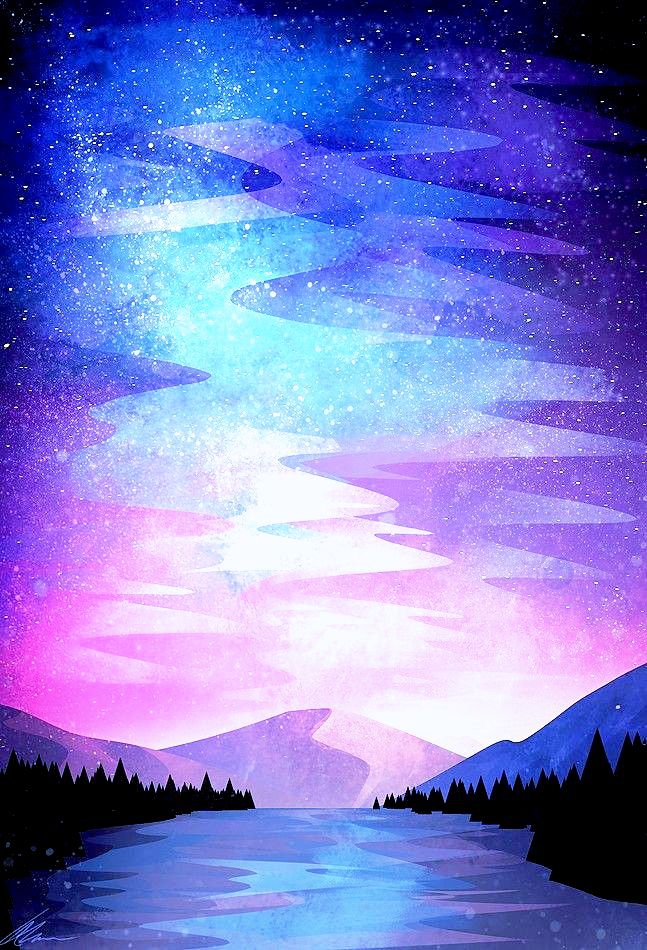 закат и горы