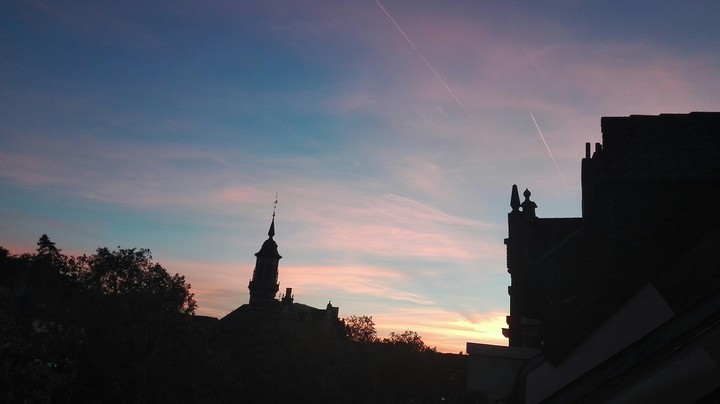 le beau coucher de soleil !