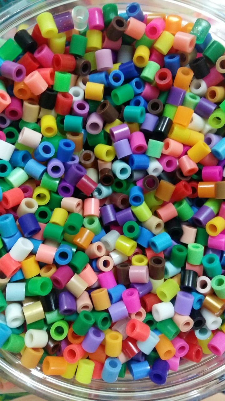 perler beads...