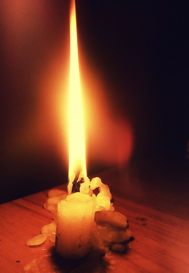 The burning candle