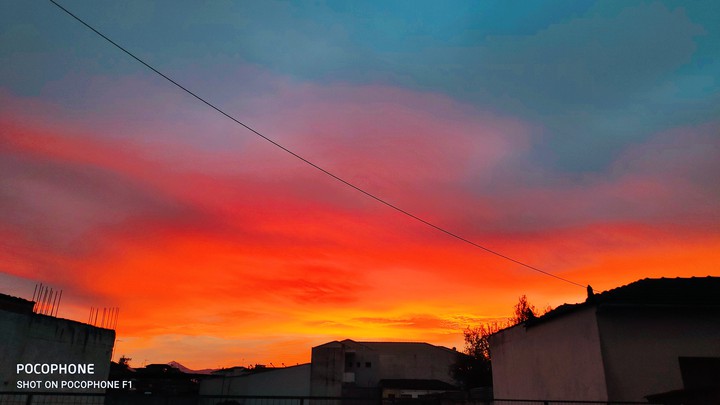 the sky at dawn