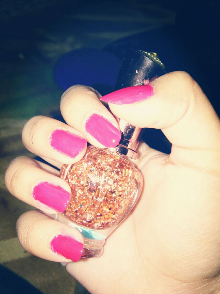 Pink Nail polish And Glitter Nail Polish HD Wallpaper
