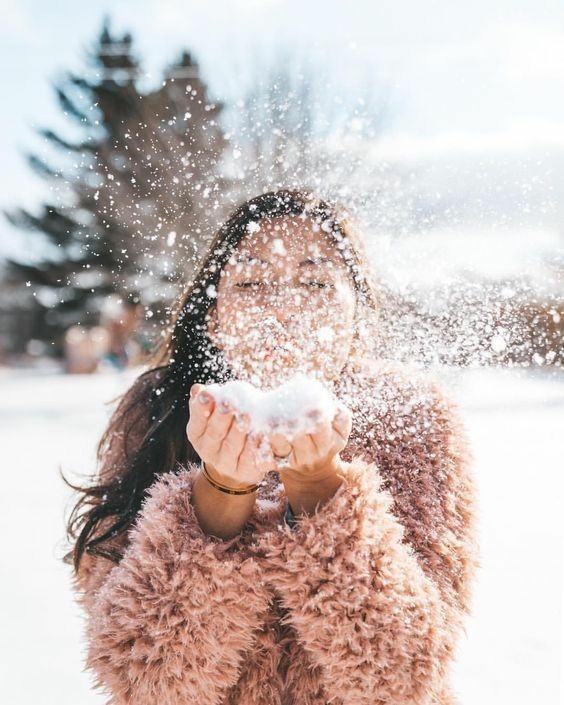 snow photo shoot