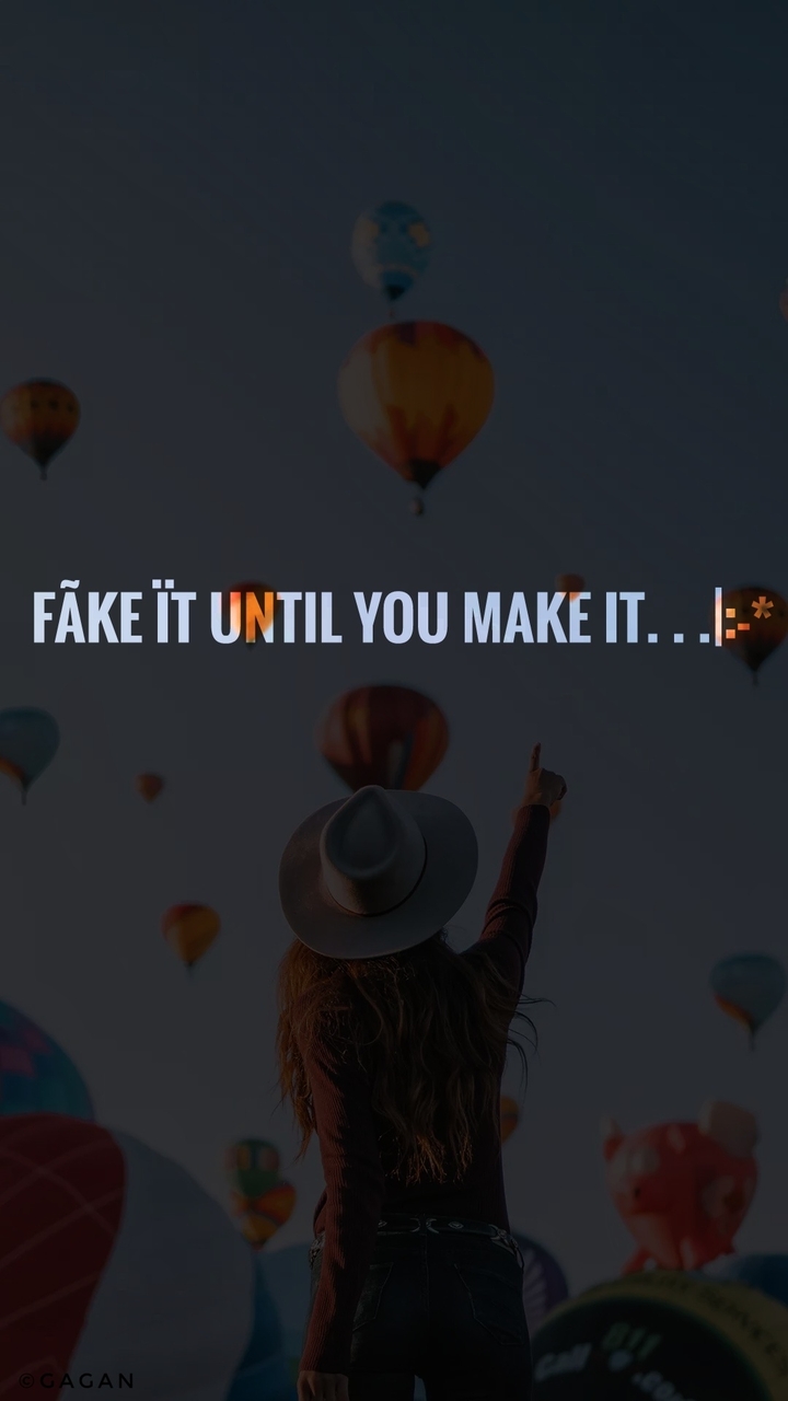 Why not make it , before you fake it.. .♥️