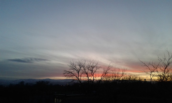 sunset in winter