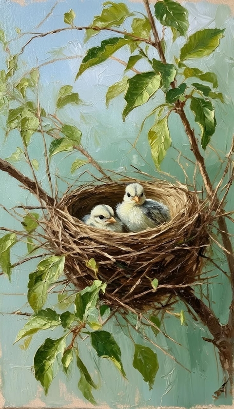 רקעים twig, bird