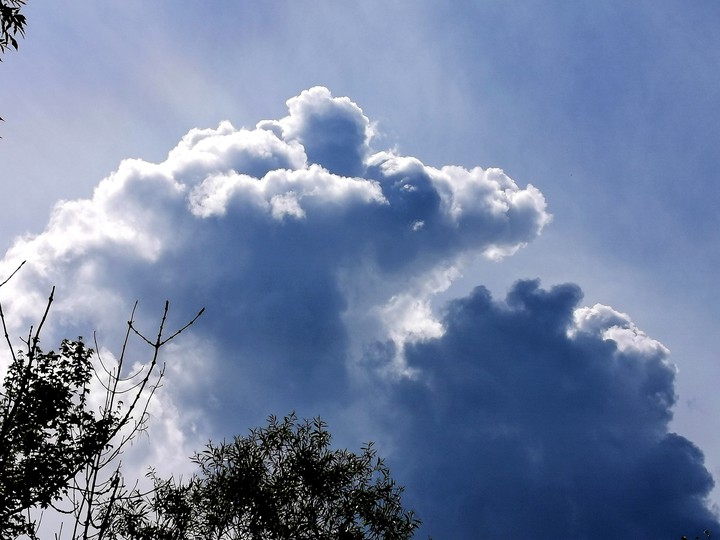 puffy clouds