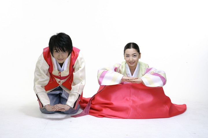 Couple in Korean Dress