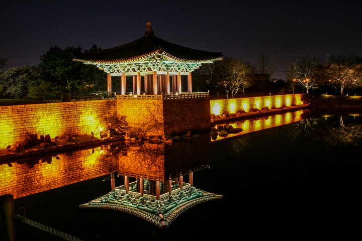 Gyeongju Anapji Pond  night view