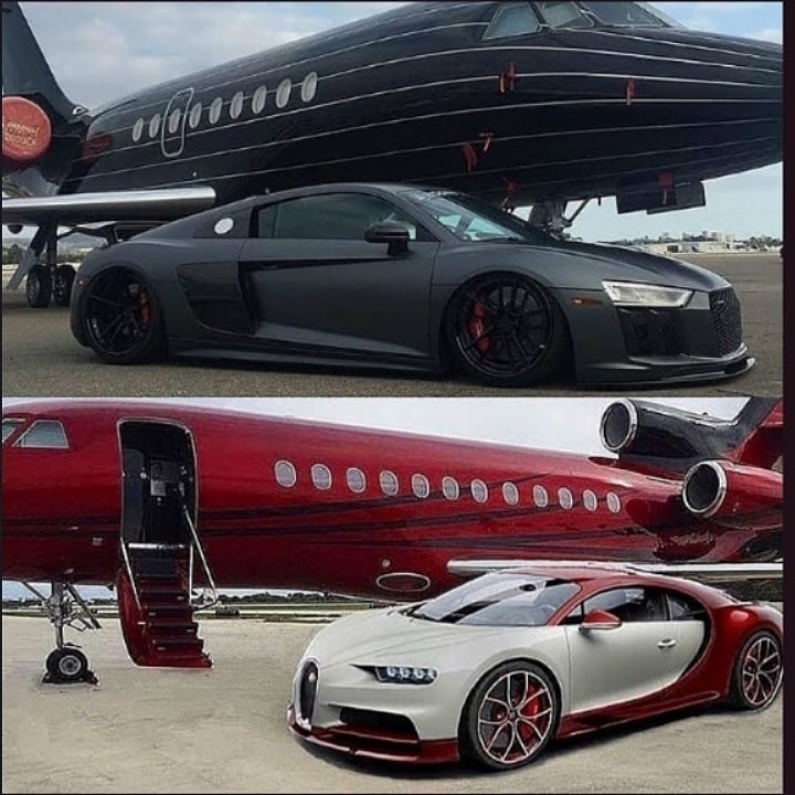 Audi r8 V10 and Bugatti chiron