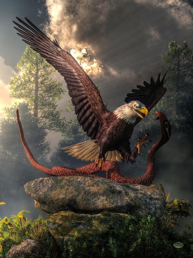 The eagle has rizen