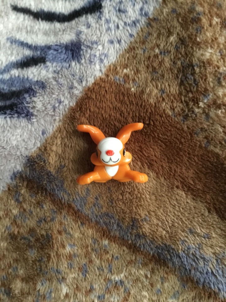 A toy orange bunny