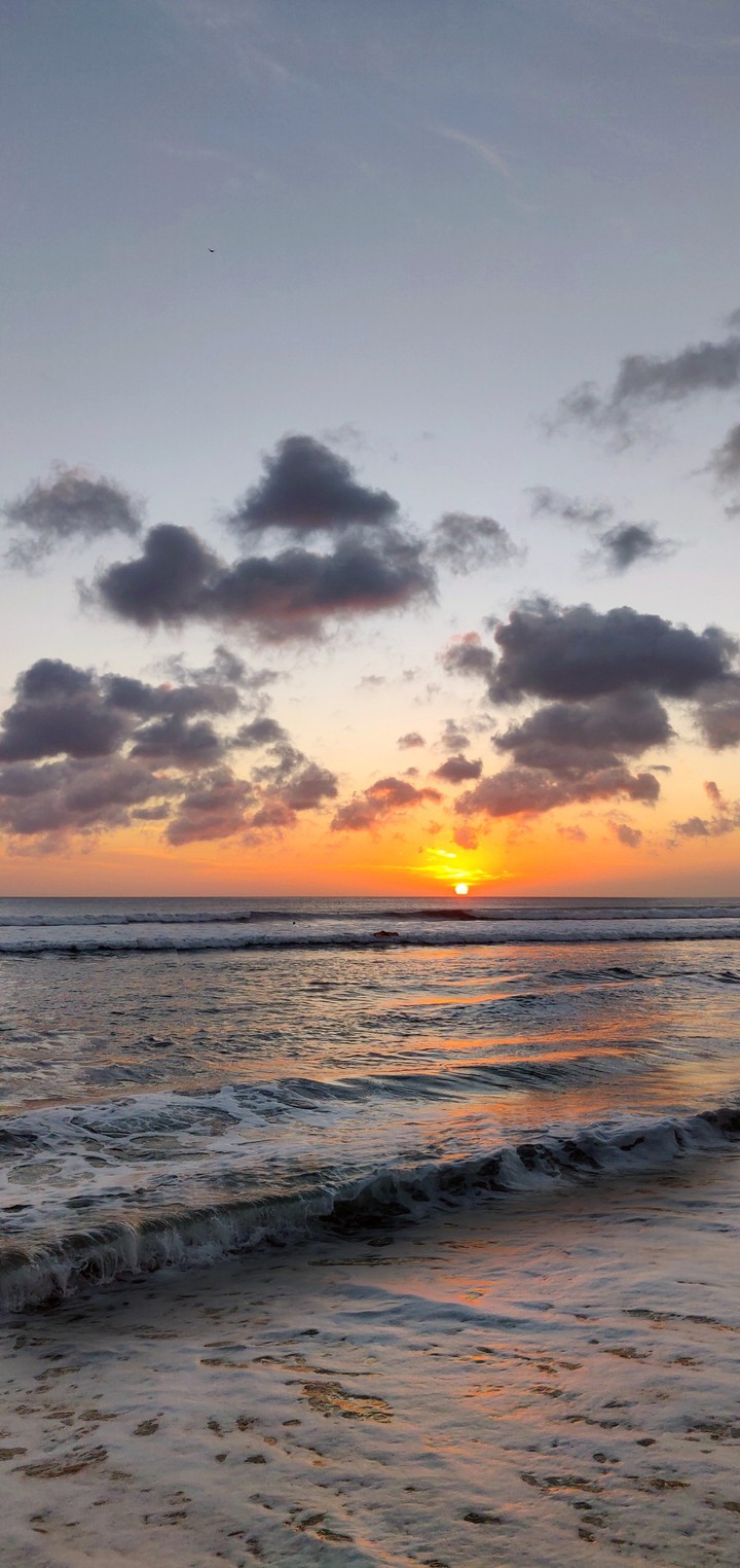 Beautiful orange Sunset in Kuta Bali 4K HD