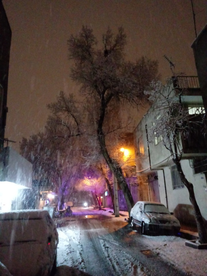Night , Snow