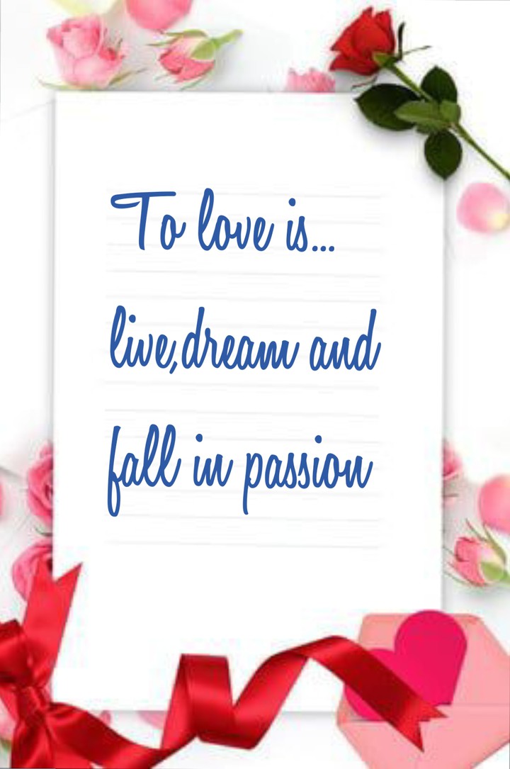 TO LOVE IS...