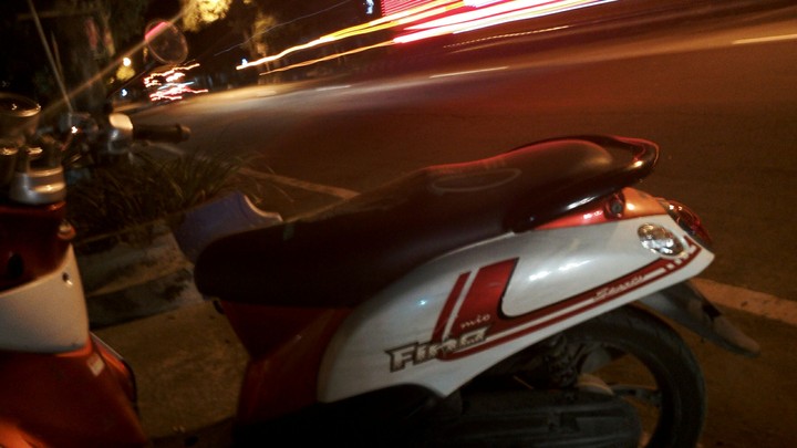 night at the road
