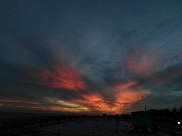 Fire in sky.