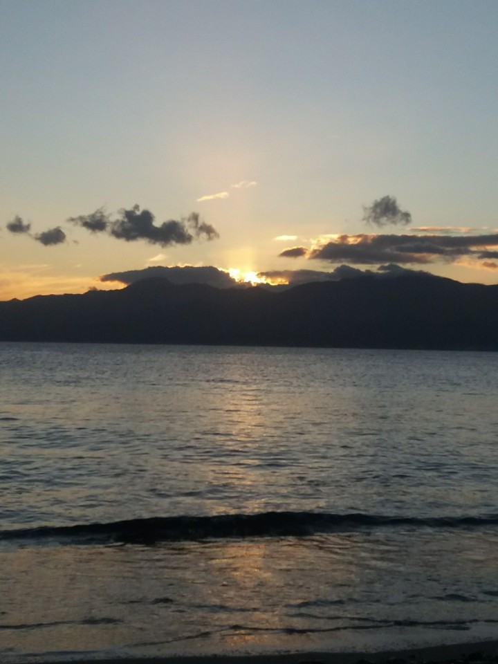 sunset from strait